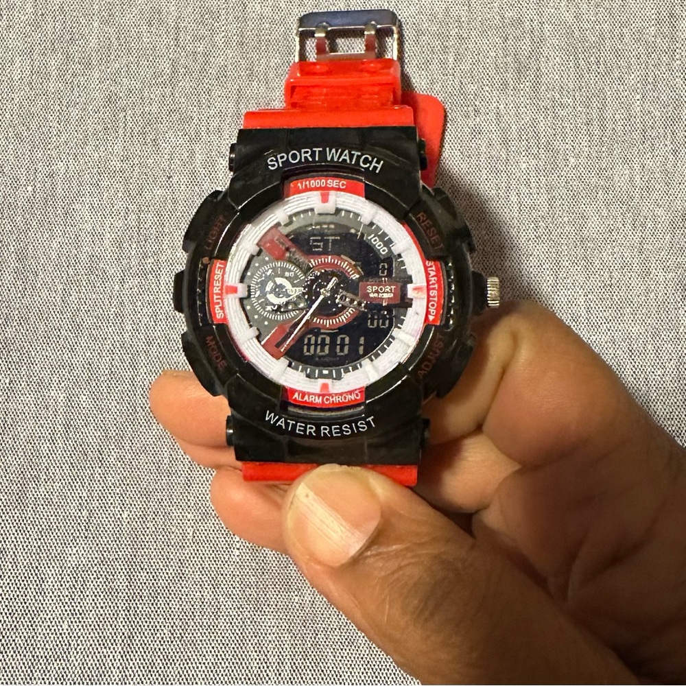 Red and Black Sport Watch
